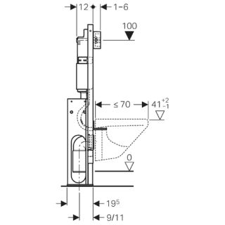 Инсталляция Geberit Delta 457.570.00.1 усиленная для подвесного унитаза